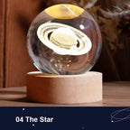 Galaxy Crystal Lamp – 3D Planet Projection LED Night Light, Perfect for Home Décor & Gifts